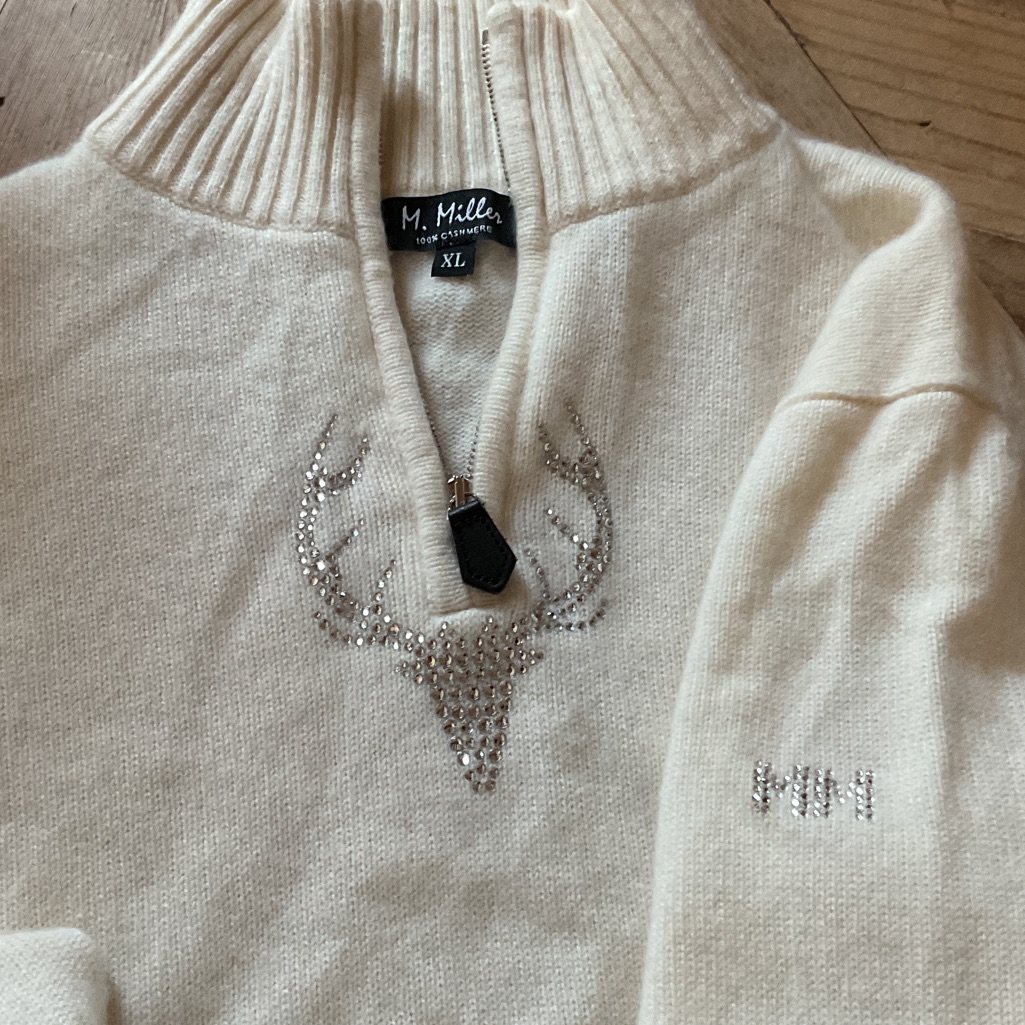M. Miller Cashmere Sweater With Crystal Design